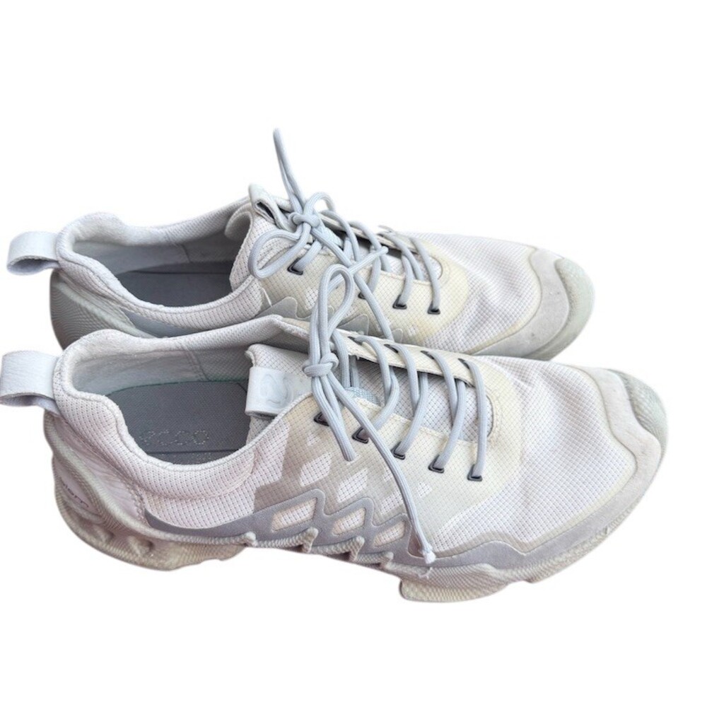 ECCO BIOM AEX Trainer Sneakers Mens EU 43 US 9.5/10 White/Light Gray Lace-Up